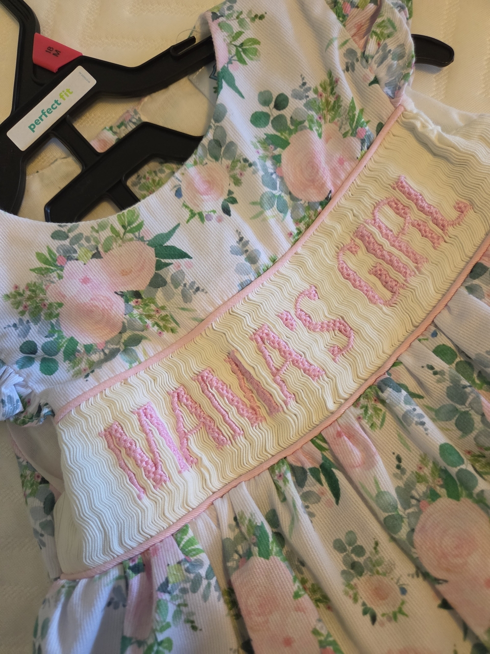 Mama's Girl Pink Floral Ruffle Diaper Set - Picture 2 of 4